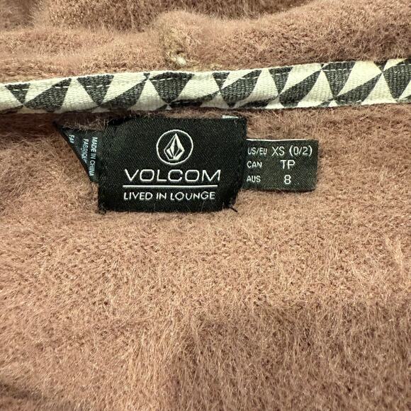 Volcom Women’s Mauve Fuzzy Hoodie Size XS - Picture 5 of 5